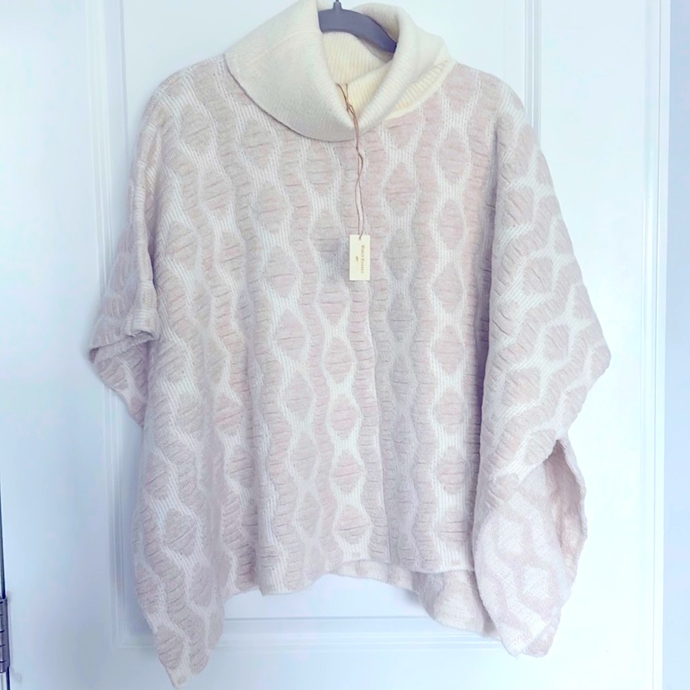 World Market Woven Sweater Poncho
